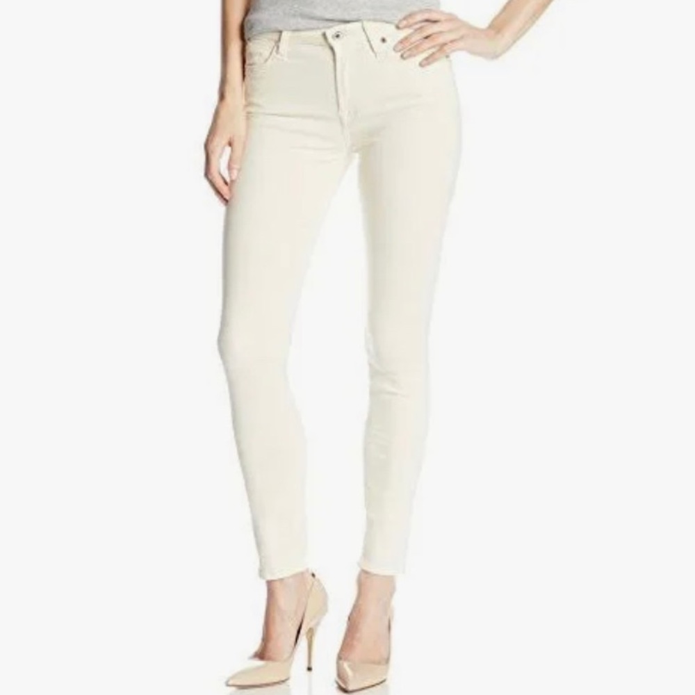7 For All Mankind Sateen Skinny Jeans (Winter White)